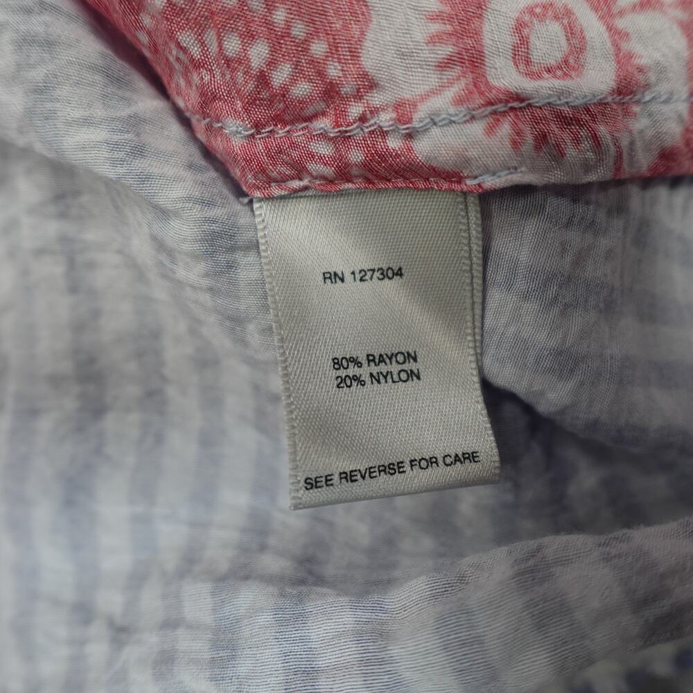 John Mark Top Womens Large Button Front Tunic Pat… - image 4